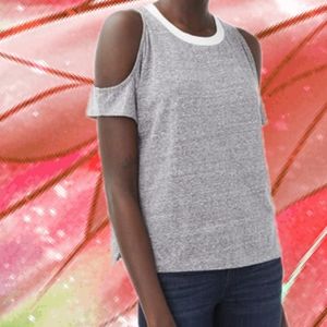 Aeropostale Ring Cold-Shoulder Crew Tee